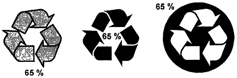 Обозначение материала на пластиковой таре